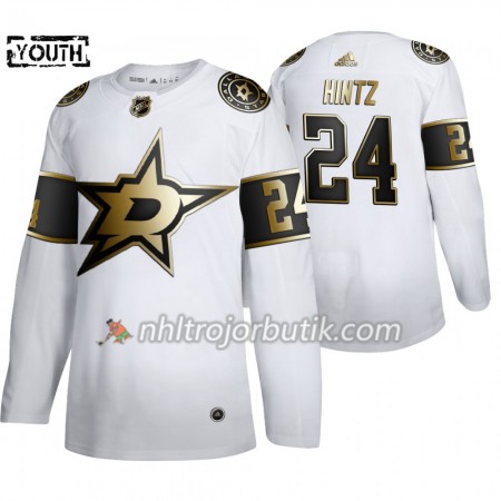 Barn Ishockey Dallas Stars tröja Roope Hintz 24 Adidas 2019-20 Golden Edition Vit Authentic